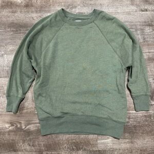 Aerie Green Oversized Crewneck with Pockets Size XS